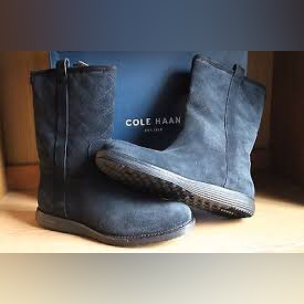 Cole haan suede leather boots, size 9B waterproof